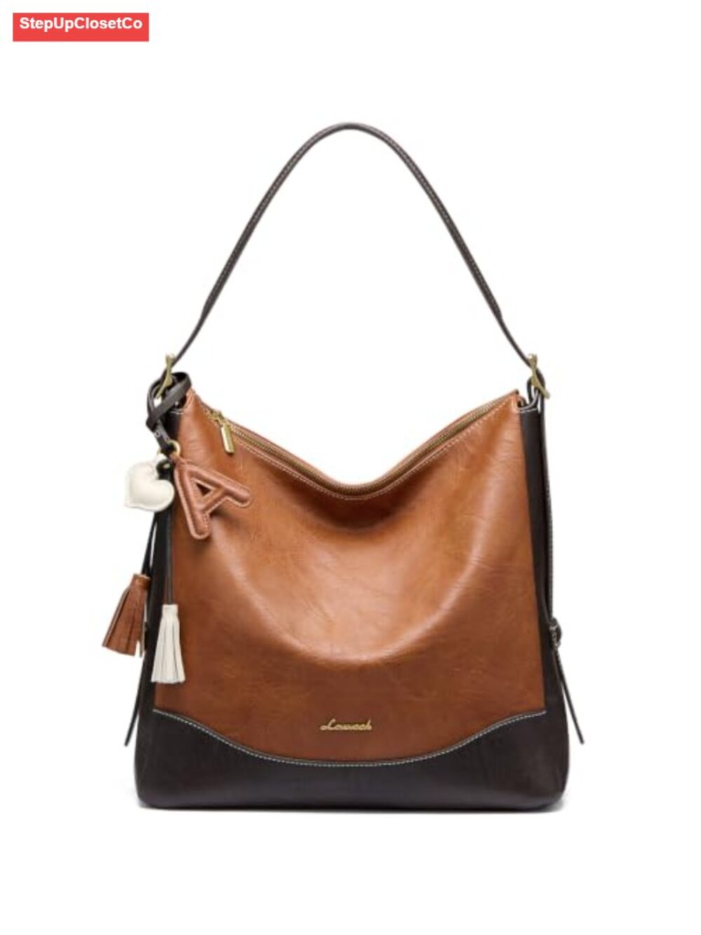 Hobo Bag Women Crossbody Shoulder Purse Faux Leather Hidden Cup Holder Large
